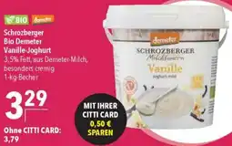 CITTI Markt Schrozberger Bio Demeter Vanille-Joghurt Angebot
