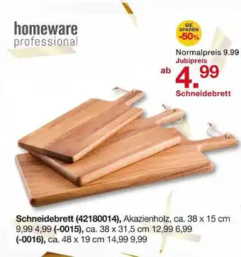 Möbelzentrum Pforzheim Schneidebrett ca. 38 x 15 cm Angebot