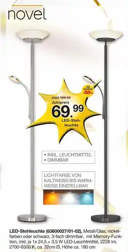 Möbelzentrum Pforzheim Novel led-stehleuchte Angebot
