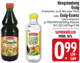 Edeka Hengstenberg Essiq oder Essig-Essenz Angebot