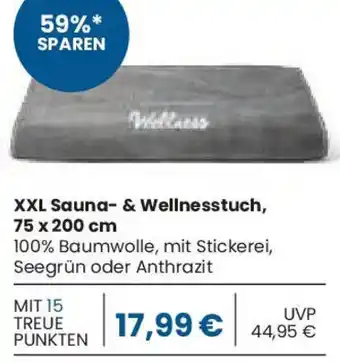 Edeka SCHIESSER XXL Sauna- & Wellnesstuch Angebot