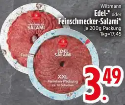 Edeka Wiltmann Edel- oder Feinschmecker-Salami Angebot