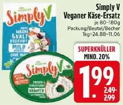 Edeka Simply V Veganer Käse-Ersatz Angebot