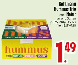 Edeka Kühlmann Hummus Trio oder Natur Angebot