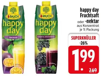 Edeka RAUCH happy day Fruchtsaft oder -nektar Angebot