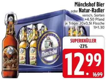 Edeka Mönchshof Bier oder Natur-Radler Angebot