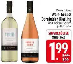 Edeka Wein-Genuss Dornfelder, Riesling Angebot