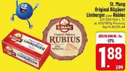 Edeka St. Mang Original Allgäuer Limburger oder Rubius Angebot