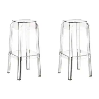 Netto Marken-Discount TPFLiving 2er Set Barhocker Faxi Transparent Angebot