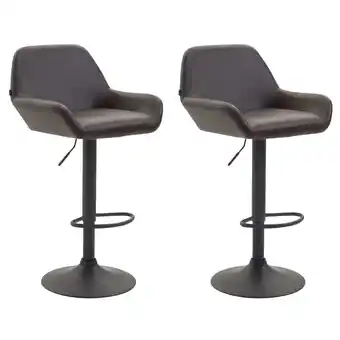 Netto Marken-Discount TPFLiving 2er Set Barhocker Bragnum Gestell schwarz Kunstleder Rot Angebot