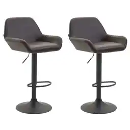 Netto Marken-Discount TPFLiving 2er Set Barhocker Bragnum Gestell schwarz Kunstleder Orange Angebot