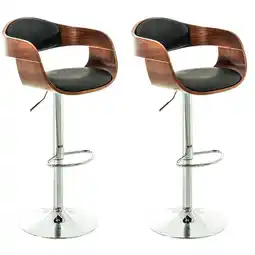 Netto Marken-Discount TPFLiving 2er Set Barhocker Kingsley Holz/Kunstleder Natura/Creme Angebot
