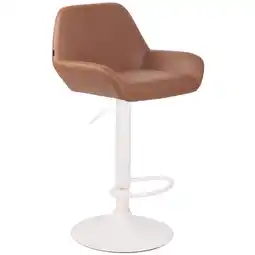 Netto Marken-Discount TPFLiving Barhocker Bragnum Gestell weiß Kunstleder Orange Angebot