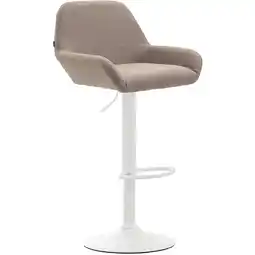 Netto Marken-Discount TPFLiving Barhocker Bragnum Gestell weiß Stoff Schwarz Angebot