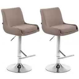 Netto Marken-Discount TPFLiving 2er Set Barhocker Cludo Gestell Metall in Chromoptik Stoff Schwarz Angebot
