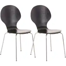 Netto Marken-Discount TPFLiving 2er Set Besucherstuhl Daggy mit Holzsitz und Metallgestell Farbe: Weiß Angebot