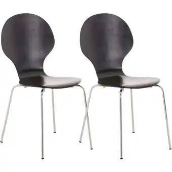 Netto Marken-Discount TPFLiving 2er Set Besucherstuhl Daggy mit Holzsitz und Metallgestell Farbe: Weiß Angebot