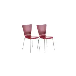 Netto Marken-Discount TPFLiving 2er Set Besucherstuhl Jaron mit Holzsitz und Metallgestell Farbe: Weiß Angebot