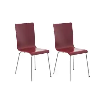 Netto Marken-Discount TPFLiving 2er Set Besucherstuhl Peppo mit Holzsitz und Gestell in Chromoptik Farbe: Weiß Angebot