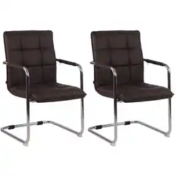 Netto Marken-Discount TPFLiving 2er Set Besucherstühle Gant Kunstleder Gestell Chrom Weiß Angebot