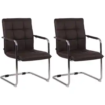 Netto Marken-Discount TPFLiving 2er Set Besucherstühle Gant Kunstleder Gestell Chrom Weiß Angebot