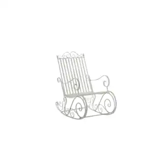 Netto Marken-Discount TPFLiving Schaukelstuhl Smilla - Gestell Eisen antik Weiß Angebot