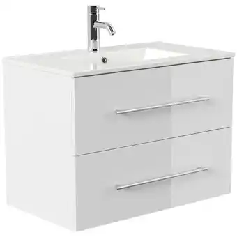 Netto Marken-Discount Badmöbel Homeline 80 weiss hochglanz Angebot