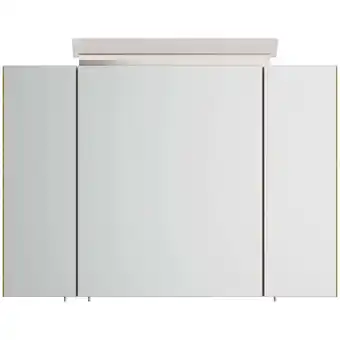Netto Marken-Discount Spiegelschrank 90cm inkl. Design LED-Lampe und Glasböden weiss hochglanz Angebot