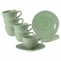 Netto Marken-Discount Seltmann Weiden Kaffeetassen mit Untertassen Beat Color Glaze 260 ml 6er Set Angebot