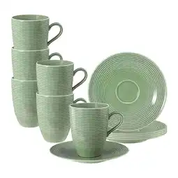 Netto Marken-Discount Seltmann Weiden Henkelbecher mit Untertassen Beat Color Glaze 350 ml 6er Set Angebot