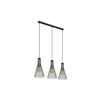 Netto Marken-Discount Pendellampe, Metall, schwarz matt, Gitterschirme, H 120 cm Angebot