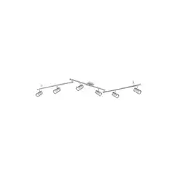 Netto Marken-Discount Deckenstrahler, Spots beweglich, nickel matt, L 180 cm Angebot
