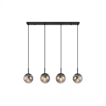 Netto Marken-Discount Pendelleuchte, Metall, Glas rauchfarben, 4-Flammig, H 120 cm Angebot