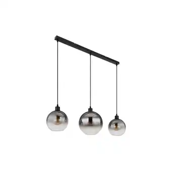 Netto Marken-Discount Hängeleuchte, 3-Flammig, Rauchglas, schwarz, L 95 cm Angebot