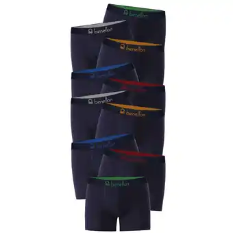 Netto Marken-Discount Benetton 10er Pack Boxershorts / dunkelblau / Größe XL Angebot