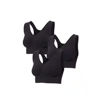 Netto Marken-Discount Patsy & Lou 3er Pack Sport-BHs / schwarz / Größe XL Angebot
