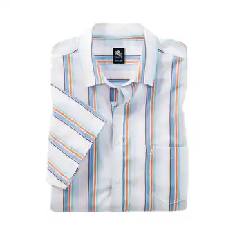 Netto Marken-Discount OTTO KERN Herren Baumwollhemd kurzarm / blau gestreift / Größe 41/42 Angebot