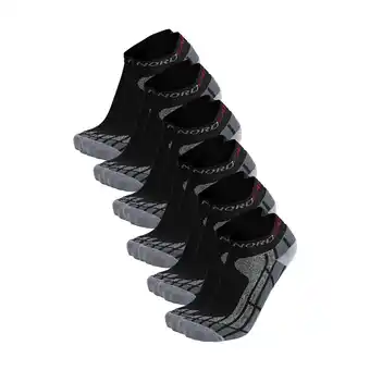 Netto Marken-Discount Nordcap 6er Pack Allround-Sportsocken kurz unisex / schwarz / Größe 39-42 Angebot