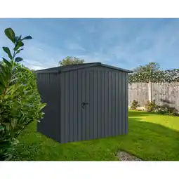 toom Baumarkt EcoStar Gerätehaus 'Euroline ESD4 Trend-Sk' anthrazitgrau 237 x 181 x 203 cm, Einzeltür Angebot