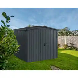 toom Baumarkt EcoStar Gerätehaus 'Euroline ESD5 Trend-Sk' anthrazitgrau 237 x 229 x 203 cm, Doppeltür Angebot