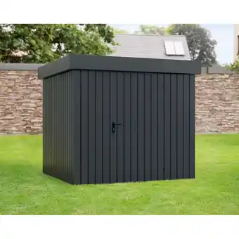 toom Baumarkt EcoStar Gerätehaus 'Euroline EFD5 Trend-Sk' anthrazitgrau 229 x 229 x 203 cm, Einzeltür Angebot