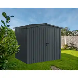toom Baumarkt EcoStar Gerätehaus 'Euroline ESD4 Trend-Sk' anthrazitgrau 237 x 181 x 203 cm, Doppeltür Angebot