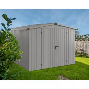 toom Baumarkt EcoStar Gerätehaus 'Euroline ESD10 Trend-Sk' graualuminium 285 x 277 x 207 cm, Doppeltür Angebot
