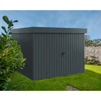 toom Baumarkt EcoStar Gerätehaus 'Euroline EFD10 Trend-Sk' anthrazitgrau 277 x 277 x 207 cm, Doppeltür Angebot