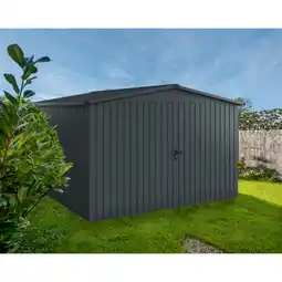 toom Baumarkt EcoStar Gerätehaus 'Euroline ESD14 Trend-Sk' anthrazitgrau 333 x 325 x 211 cm, Doppeltür Angebot