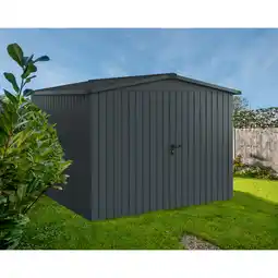 toom Baumarkt EcoStar Gerätehaus 'Euroline ESD10 Trend-Sk' anthrazitgrau 285 x 277 x 207 cm, Doppeltür Angebot