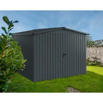 toom Baumarkt EcoStar Gerätehaus 'Euroline ESD10 Trend-Sk' anthrazitgrau 285 x 277 x 207 cm, Doppeltür Angebot