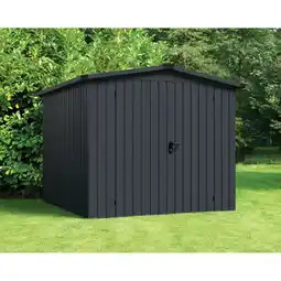 toom Baumarkt EcoStar Gerätehaus 'Euroline ESD6 Trend-Sk' anthrazitgrau 237 x 277 x 203 cm, Doppeltür Angebot