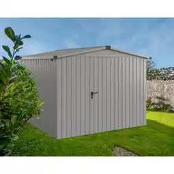 toom Baumarkt EcoStar Gerätehaus 'Euroline ESD10 Trend-Sk' graualuminium 285 x 277 x 207 cm, Einzeltür Angebot