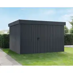 toom Baumarkt EcoStar Gerätehaus 'Euroline EFD14 Trend-Sk' anthrazitgrau 325 x 325 x 211 cm, Einzeltür Angebot